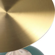 Savoy Wide Side Table with Stainless Steel Top Round Accent Table and Elegant Pedestal Base - Elax Furniture