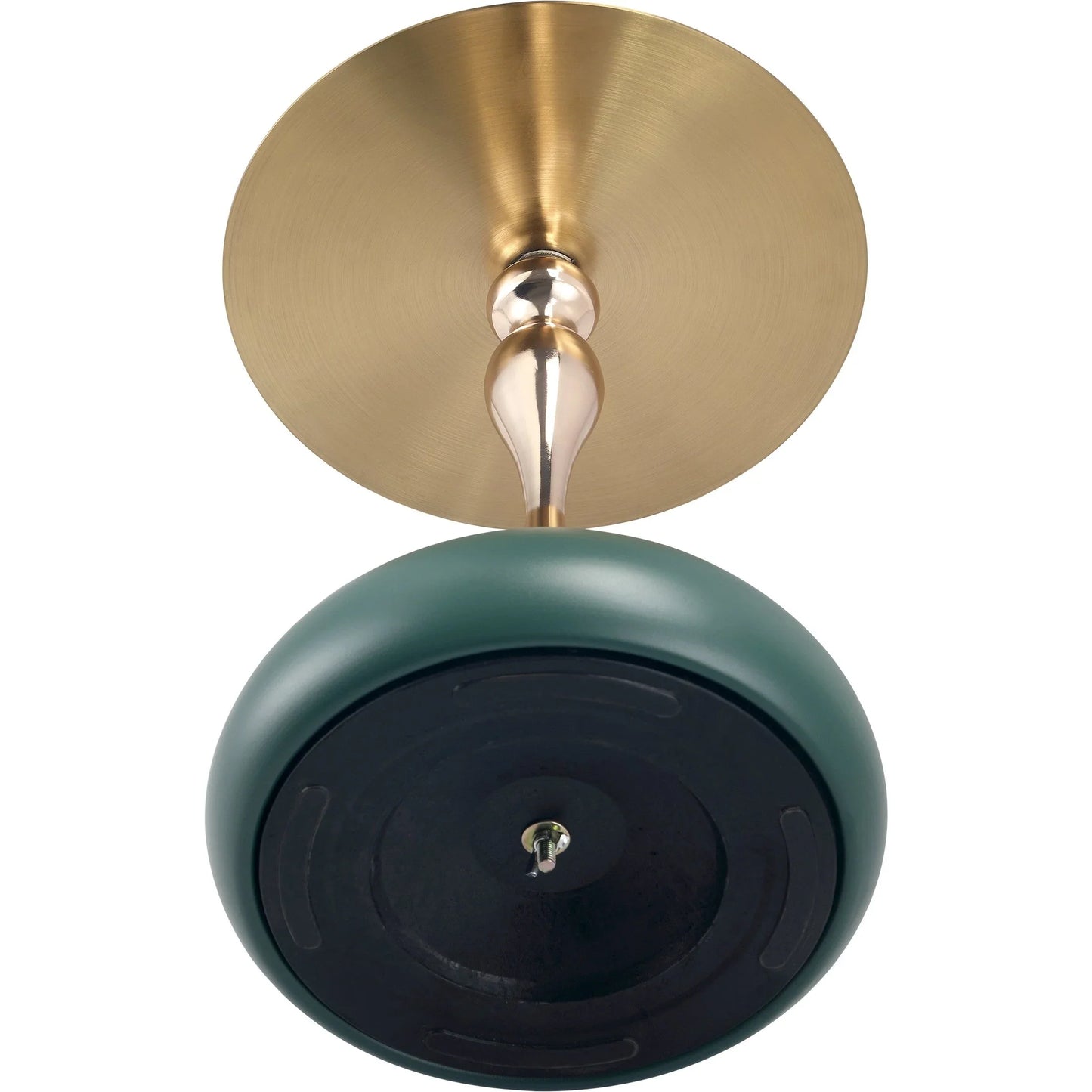 Savoy Wide Side Table with Gold Stainless Steel Top Round Accent Table and Elegant Pedestal Base - Elax Furniture