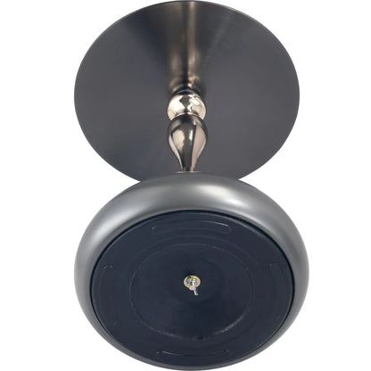 Savoy Wide Side Table with Stainless Steel Top Round Accent Table and Elegant Pedestal Base - Elax Furniture