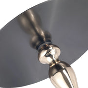 Savoy Wide Side Table with Stainless Steel Top Round Accent Table and Elegant Pedestal Base - Elax Furniture