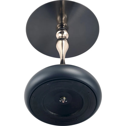 Savoy Wide Side Table with Stainless Steel Top Round Accent Table and Elegant Pedestal Base - Elax Furniture