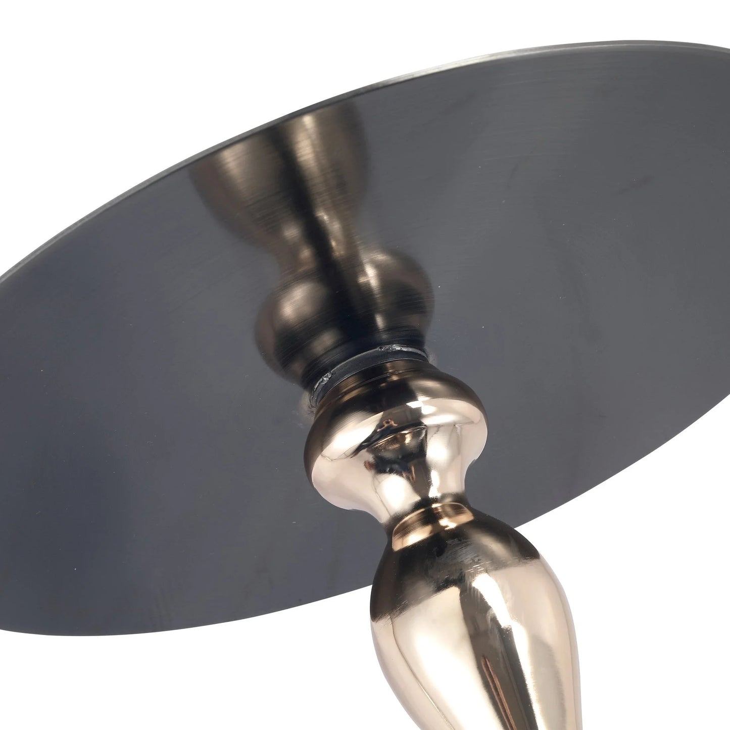 Savoy Wide Side Table with Stainless Steel Top Round Accent Table and Elegant Pedestal Base - Elax Furniture