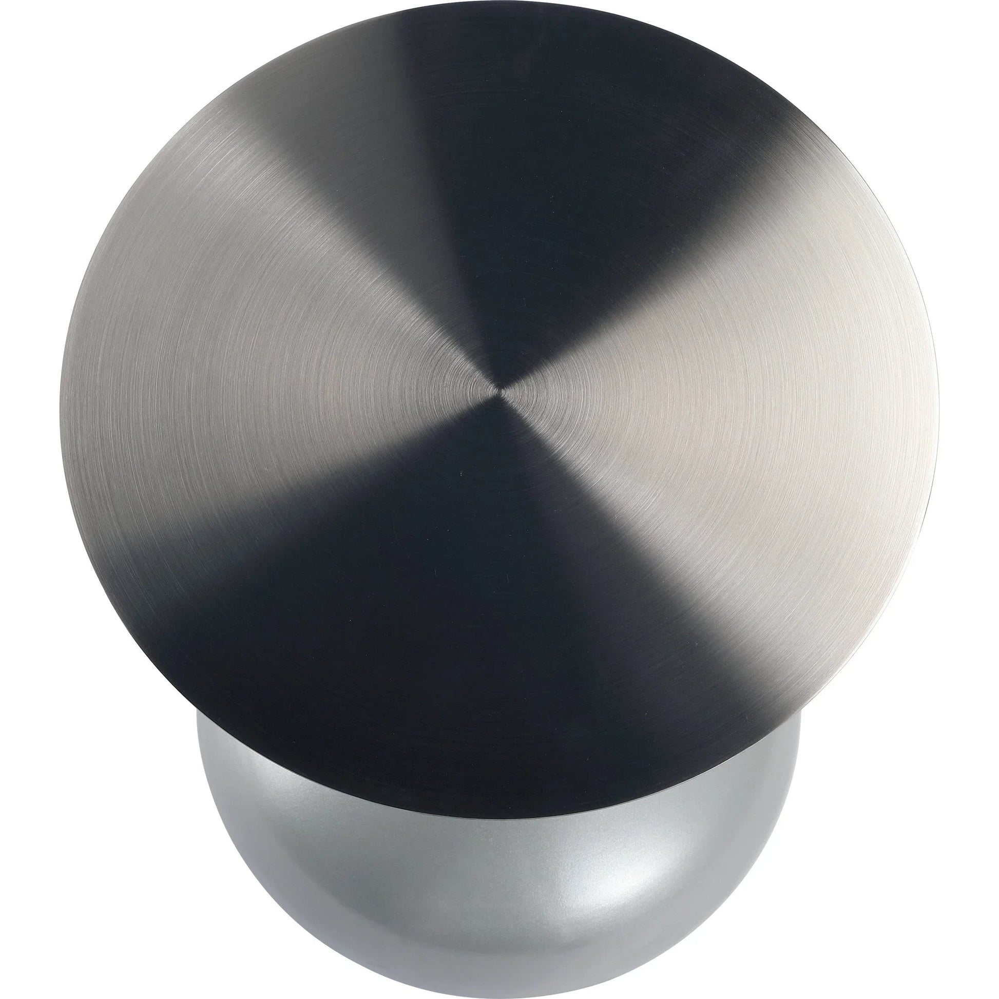 Savoy Wide Side Table with Stainless Steel Top Round Accent Table and Elegant Pedestal Base - Elax Furniture