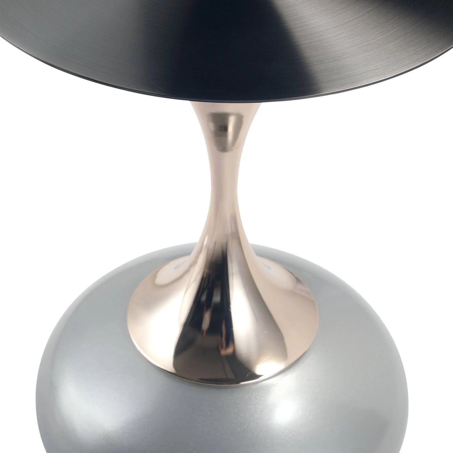 Savoy Wide Side Table with Stainless Steel Top Round Accent Table and Elegant Pedestal Base - Elax Furniture