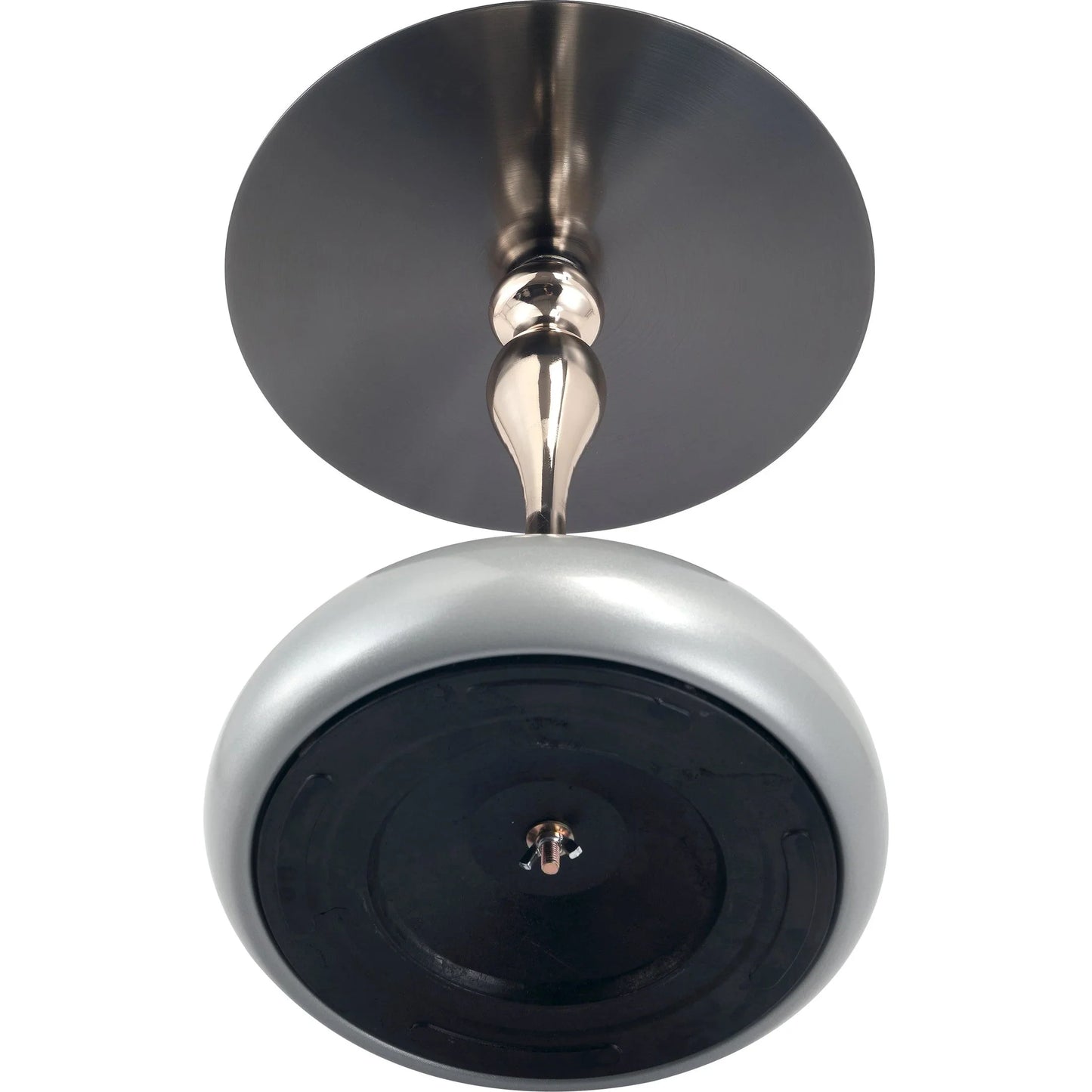 Savoy Wide Side Table with Stainless Steel Top Round Accent Table and Elegant Pedestal Base - Elax Furniture