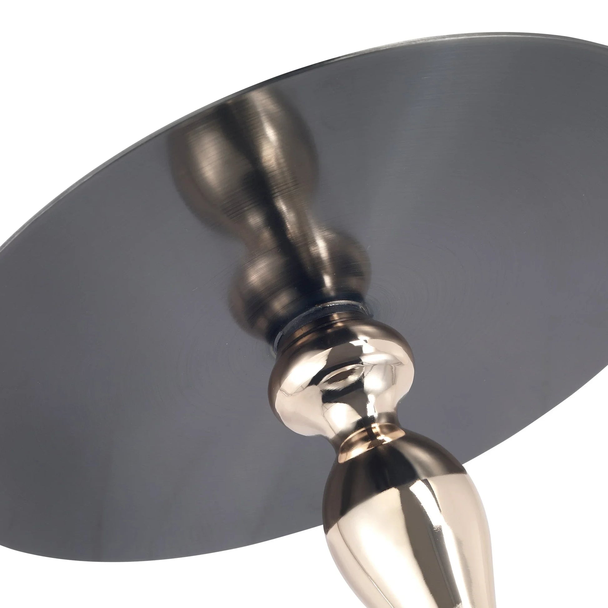 Savoy Wide Side Table with Stainless Steel Top Round Accent Table and Elegant Pedestal Base - Elax Furniture