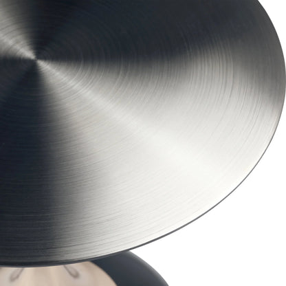 Savoy Wide Side Table with Stainless Steel Top Round Accent Table and Elegant Pedestal Base - Elax Furniture