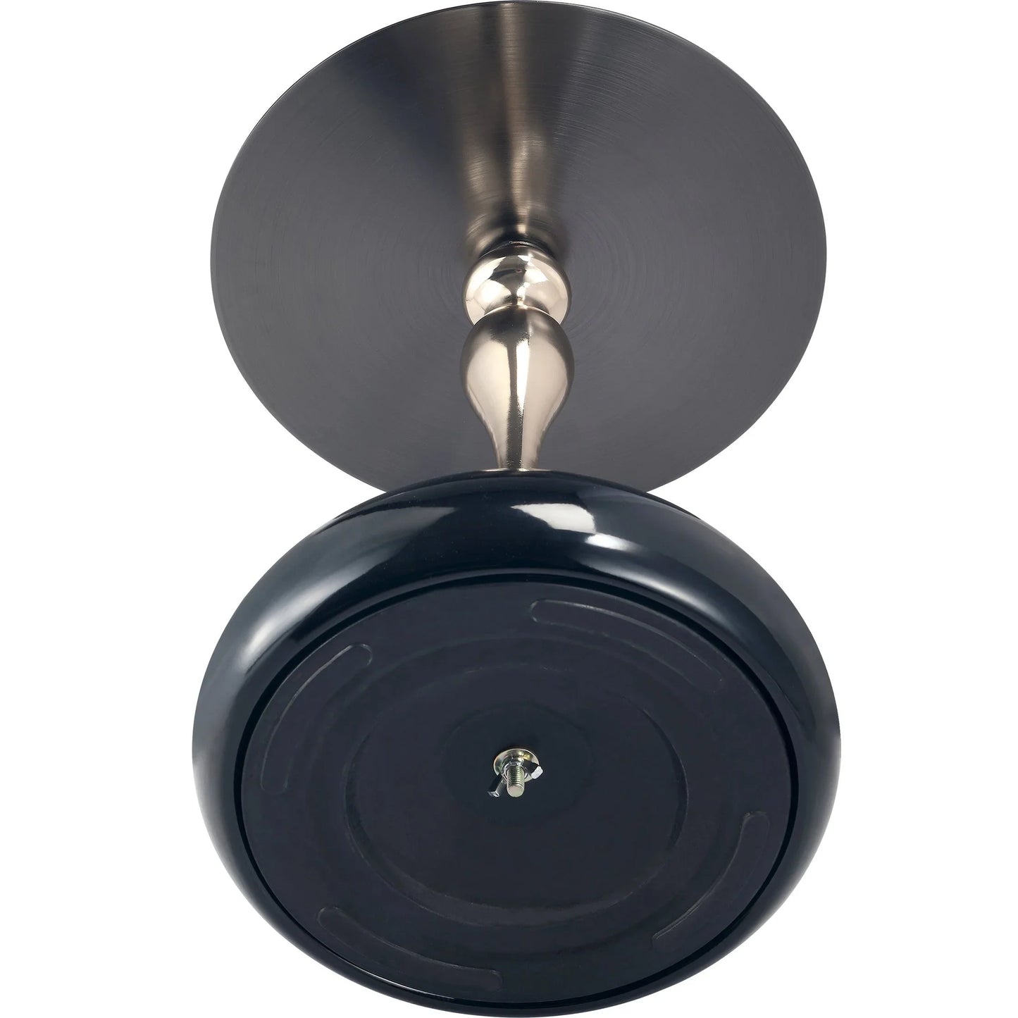 Savoy Wide Side Table with Stainless Steel Top Round Accent Table and Elegant Pedestal Base - Elax Furniture