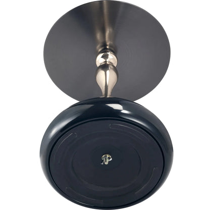 Savoy Wide Side Table with Stainless Steel Top Round Accent Table and Elegant Pedestal Base - Elax Furniture