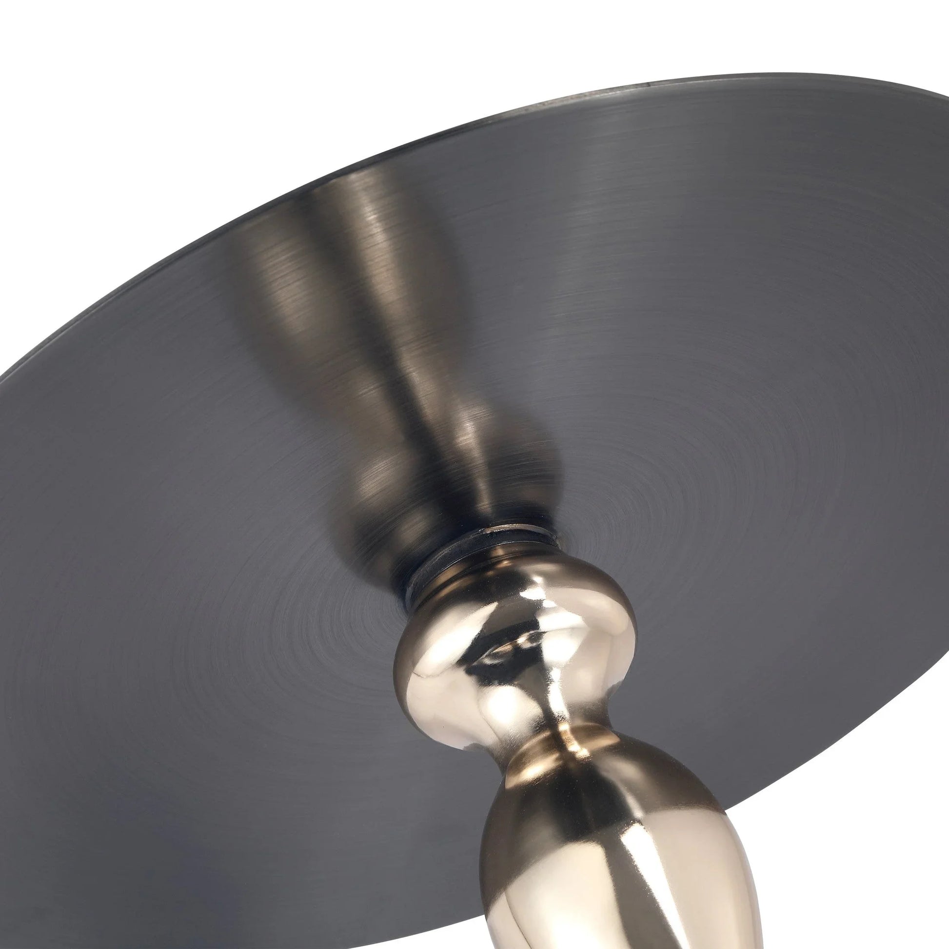 Savoy Wide Side Table with Stainless Steel Top Round Accent Table and Elegant Pedestal Base - Elax Furniture