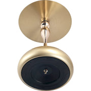 Savoy Wide Side Table with Gold Stainless Steel Top Round Accent Table and Elegant Pedestal Base - Elax Furniture