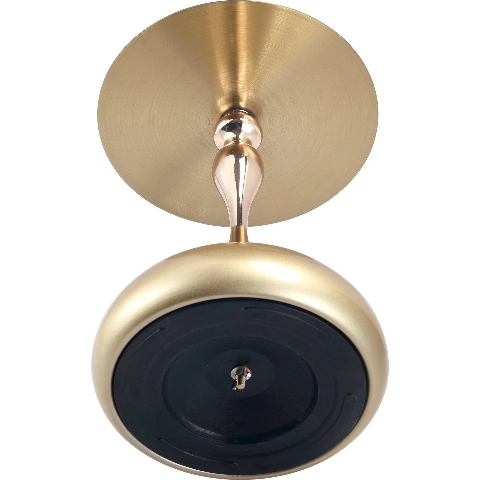 Savoy Wide Side Table with Gold Stainless Steel Top Round Accent Table and Elegant Pedestal Base - Elax Furniture