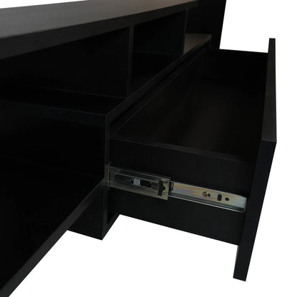 Surrey Modern TV Stand with MDF Shelves and Bookcase for Living Room - Elax Furniture
