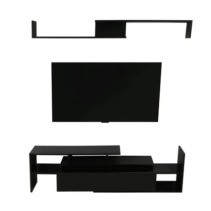 Surrey Modern TV Stand with MDF Shelves and Bookcase for Living Room - Elax Furniture