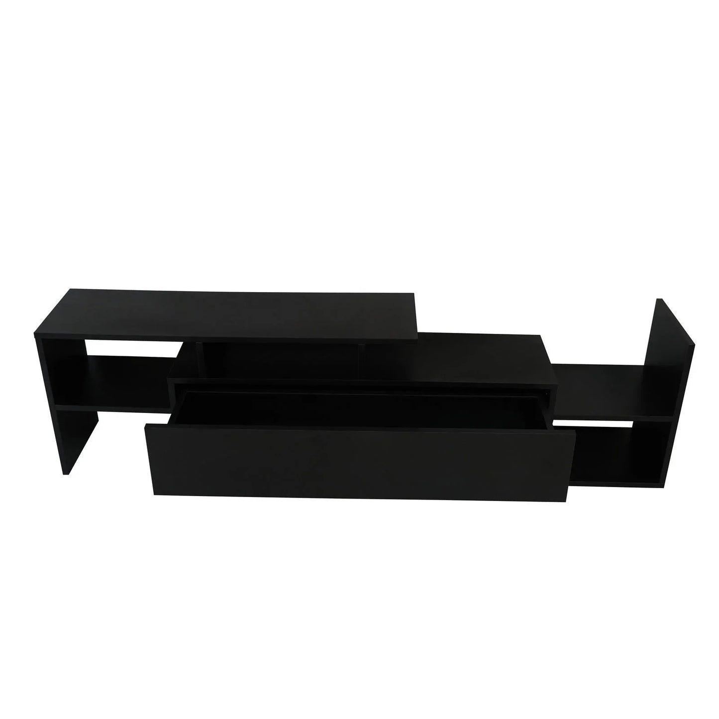 Surrey Modern TV Stand with MDF Shelves and Bookcase for Living Room - Elax Furniture