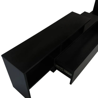 Surrey Modern TV Stand with MDF Shelves and Bookcase for Living Room - Elax Furniture