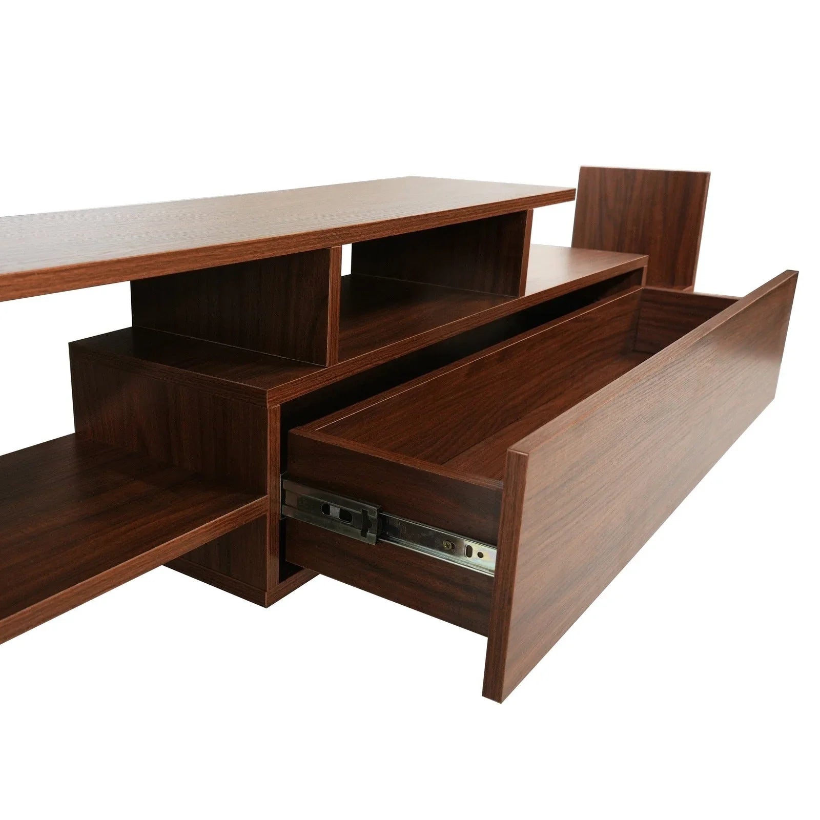 Surrey Modern TV Stand with MDF Shelves and Bookcase for Living Room - Elax Furniture