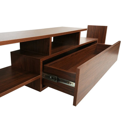 Surrey Modern TV Stand with MDF Shelves and Bookcase for Living Room - Elax Furniture