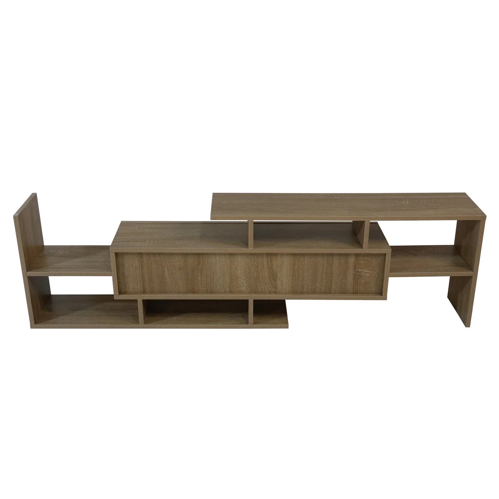 Surrey Modern TV Stand with MDF Shelves and Bookcase for Living Room - Elax Furniture