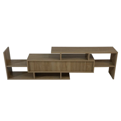 Surrey Modern TV Stand with MDF Shelves and Bookcase for Living Room - Elax Furniture