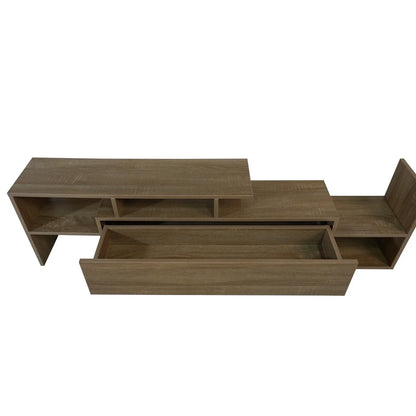 Surrey Modern TV Stand with MDF Shelves and Bookcase for Living Room - Elax Furniture