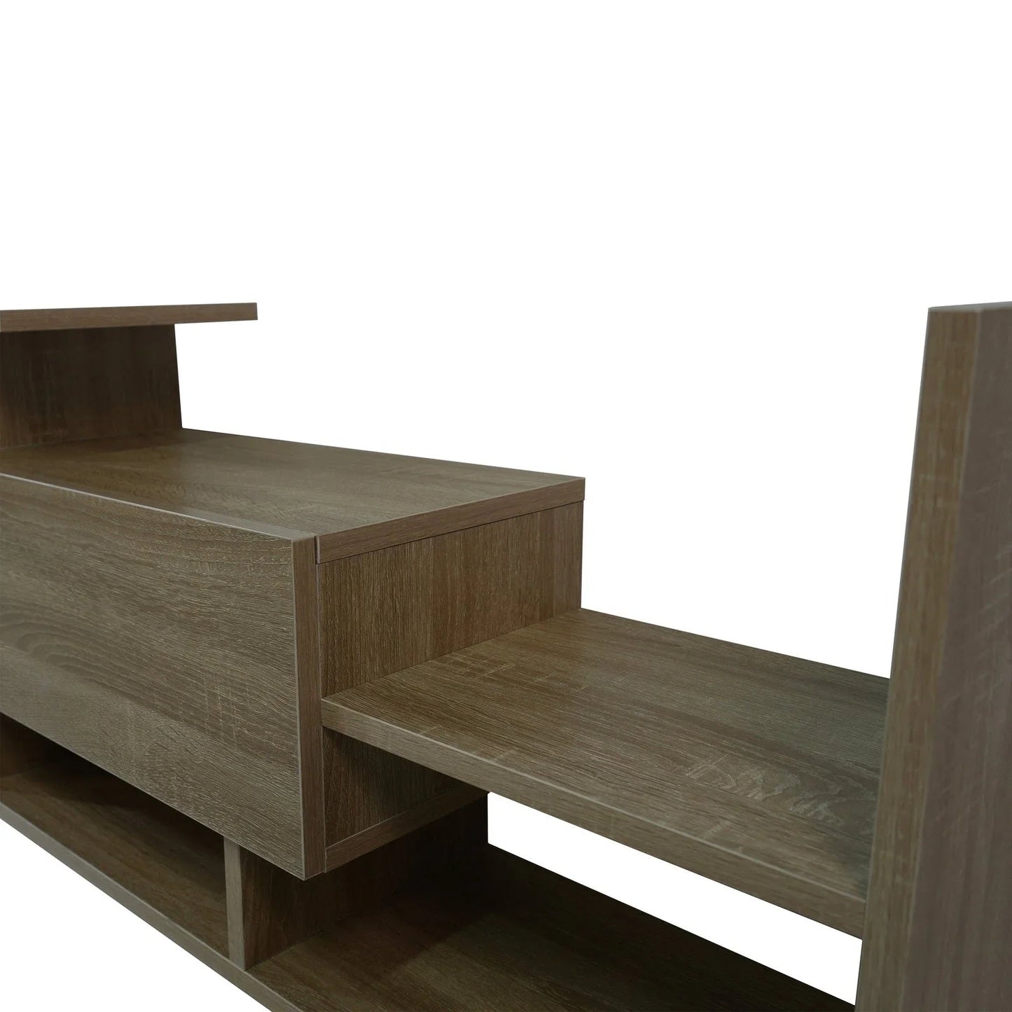 Surrey Modern TV Stand with MDF Shelves and Bookcase for Living Room - Elax Furniture