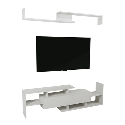 Surrey Modern TV Stand with MDF Shelves and Bookcase for Living Room - Elax Furniture