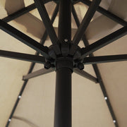 Sierra 9' Outdoor Patio Tilt Market Umbrella with Solar LED Lights - Elax Furniture