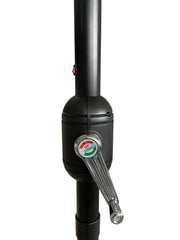 Sierra 9' Outdoor Patio Tilt Market Umbrella with Solar LED Lights - Elax Furniture