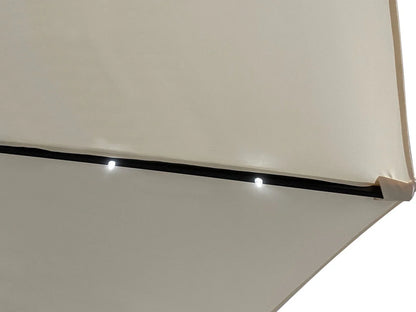 Sierra 9' Outdoor Patio Tilt Market Umbrella with Solar LED Lights - Elax Furniture
