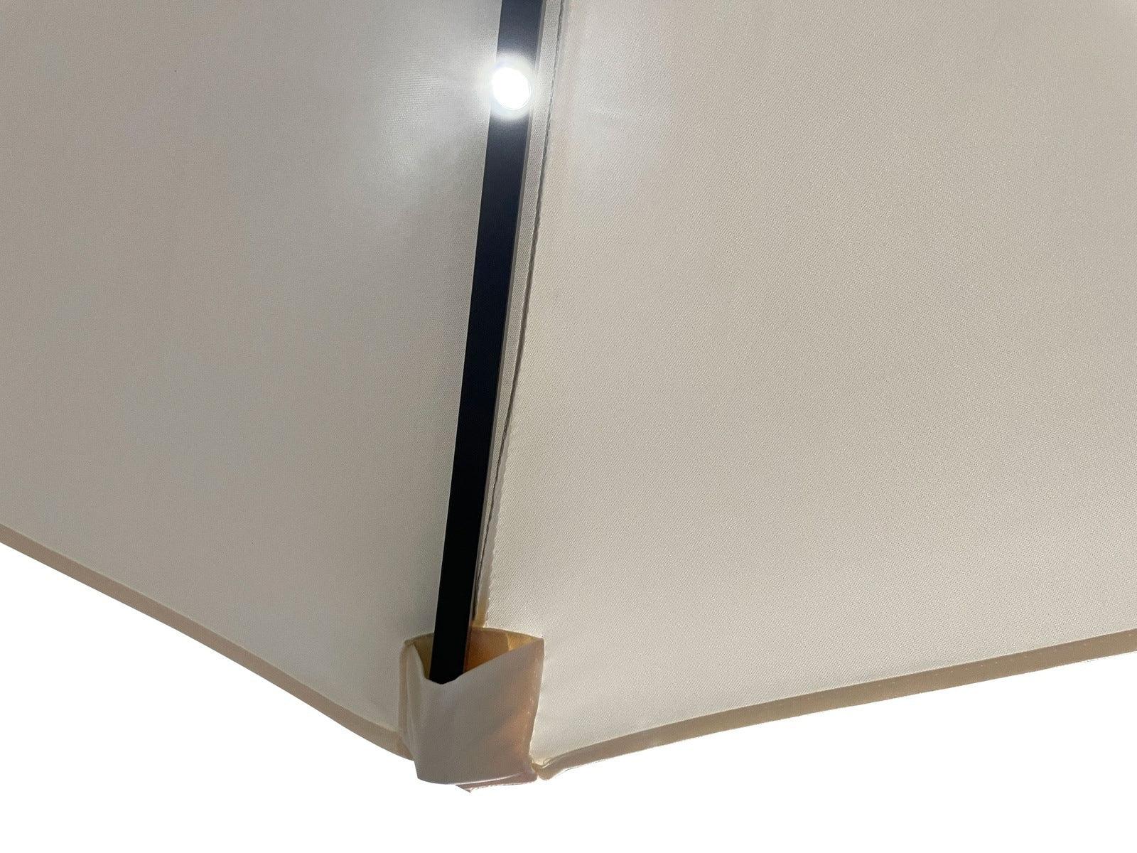 Sierra 9' Outdoor Patio Tilt Market Umbrella with Solar LED Lights - Elax Furniture