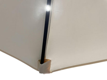 Sierra 9' Outdoor Patio Tilt Market Umbrella with Solar LED Lights - Elax Furniture