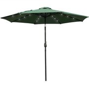 Sierra 9' Outdoor Patio Tilt Market Umbrella with Solar LED Lights - Elax Furniture