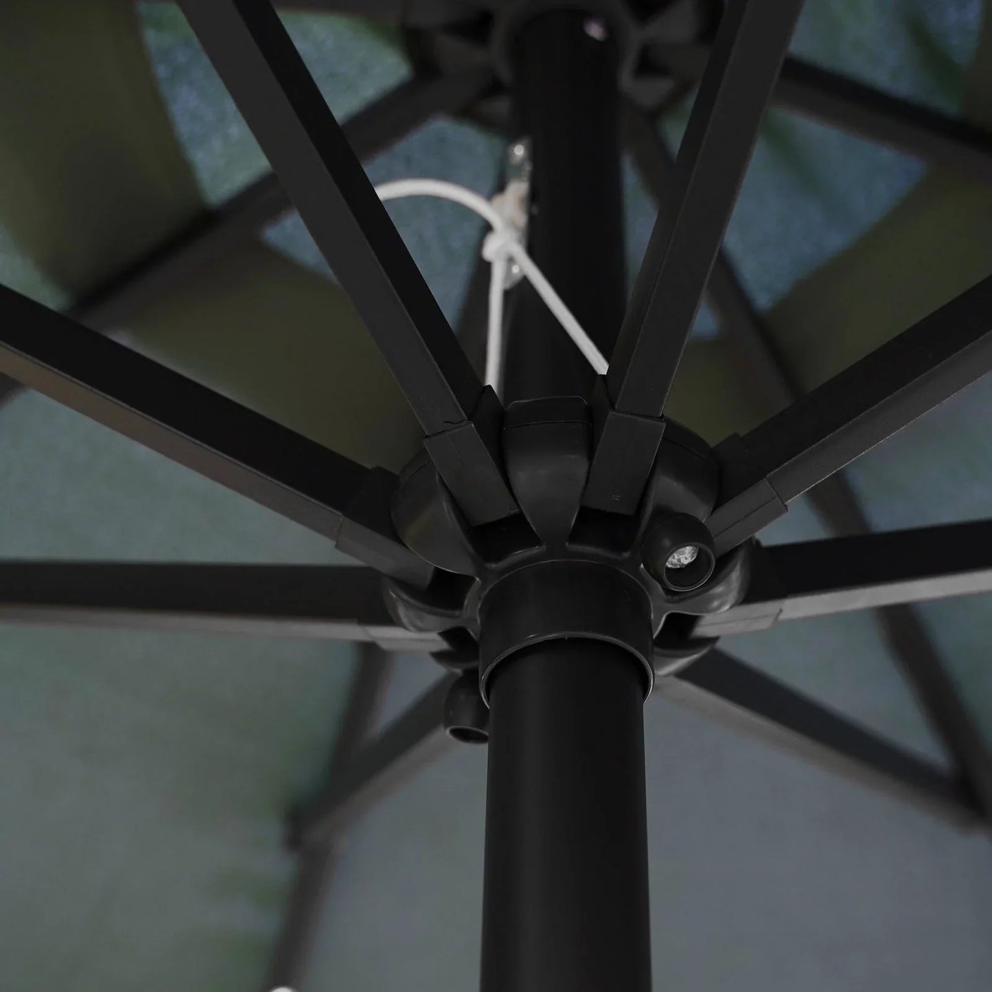 Sierra 9' Outdoor Patio Tilt Market Umbrella with Solar LED Lights - Elax Furniture