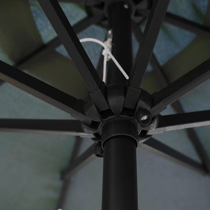 Sierra 9' Outdoor Patio Tilt Market Umbrella with Solar LED Lights - Elax Furniture