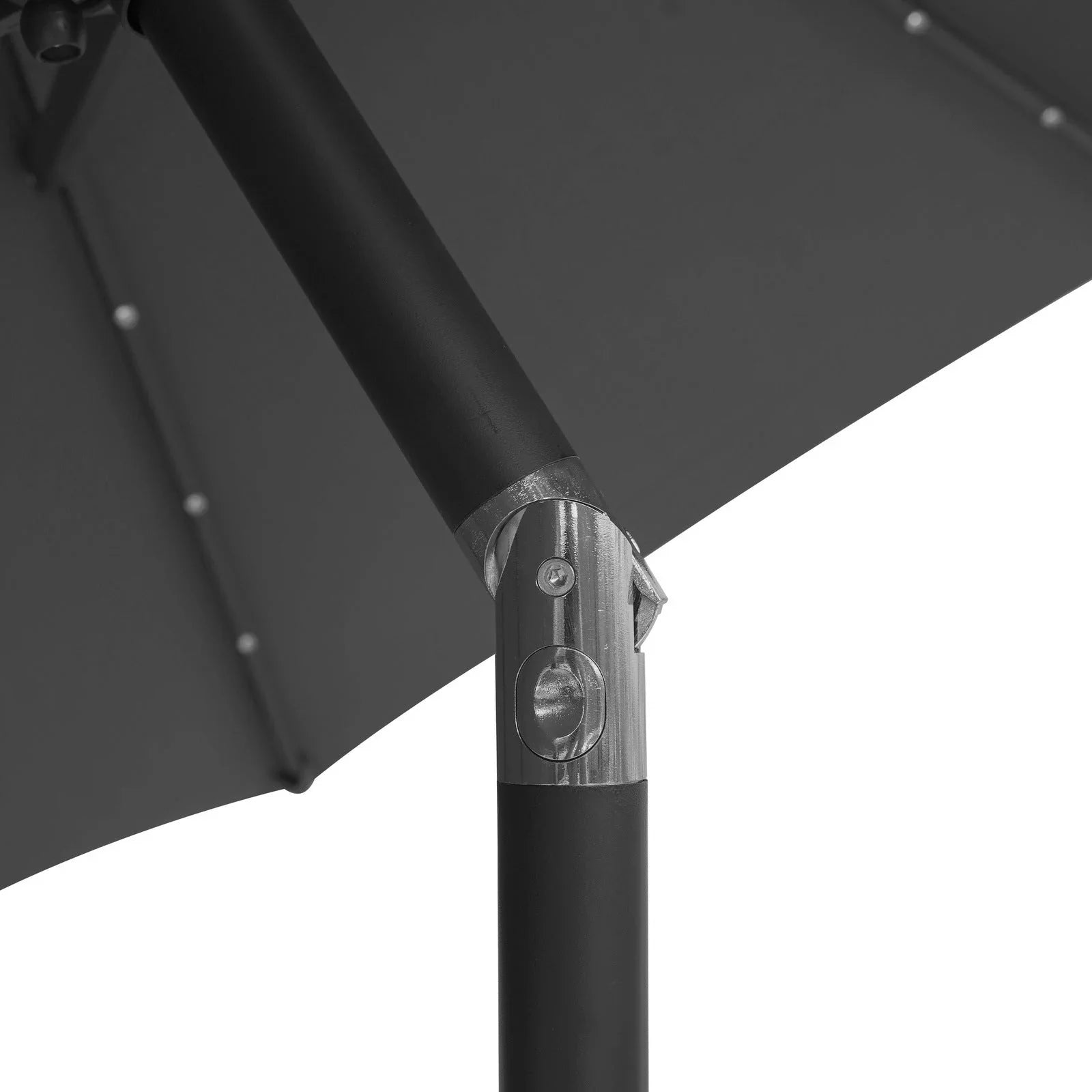 Sierra 9' Outdoor Patio Tilt Market Umbrella with Solar LED Lights - Elax Furniture