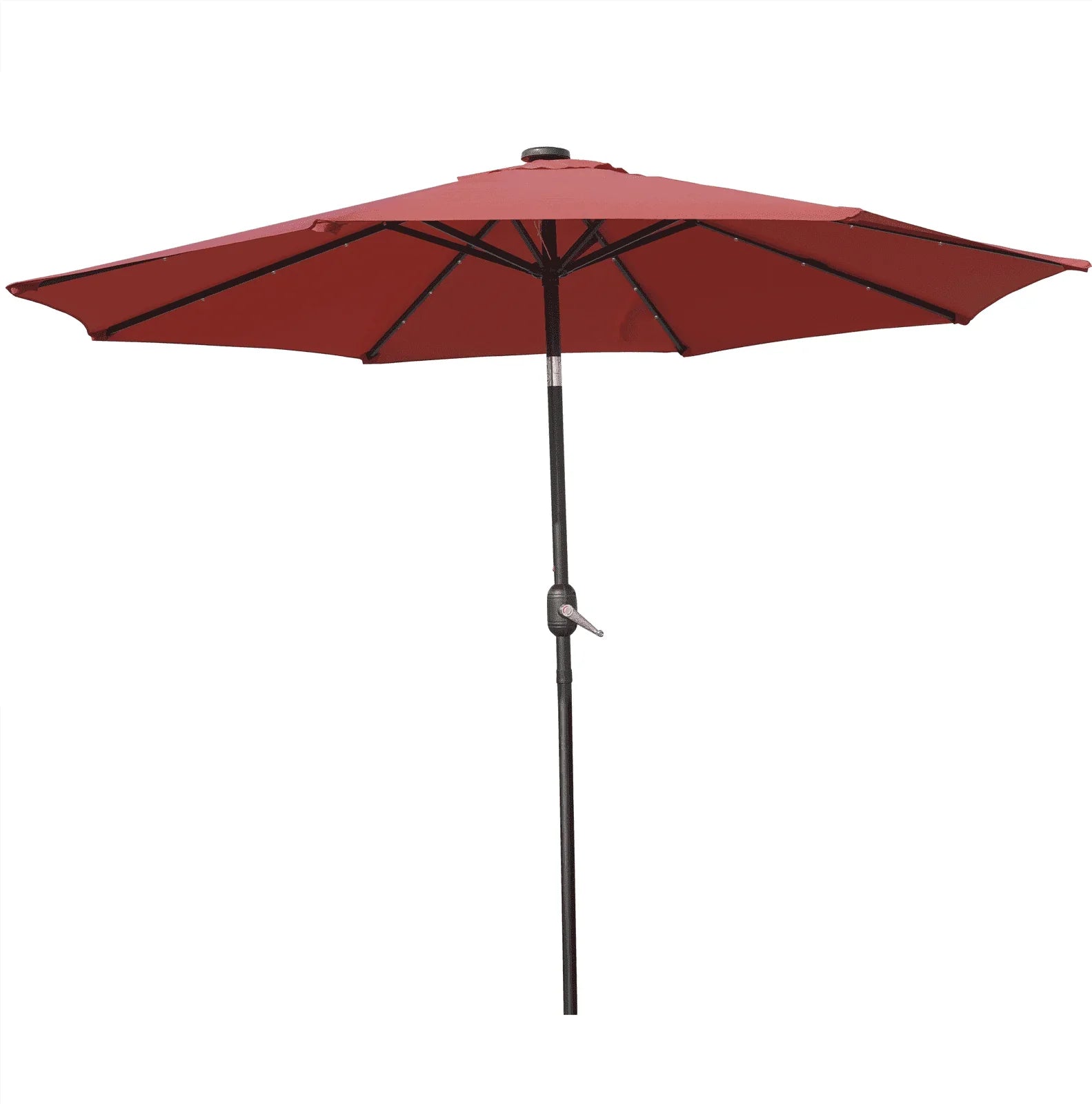 Sierra 9' Outdoor Patio Tilt Market Umbrella with Solar LED Lights - Elax Furniture