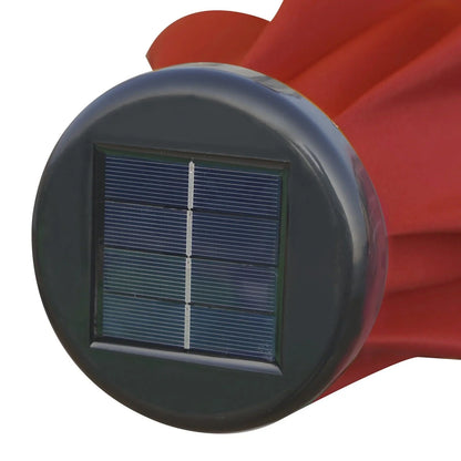 Sierra 9' Outdoor Patio Tilt Market Umbrella with Solar LED Lights - Elax Furniture