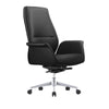 Summit Adjustable Height Leather Conference Office Chair with Swivel and Tilt