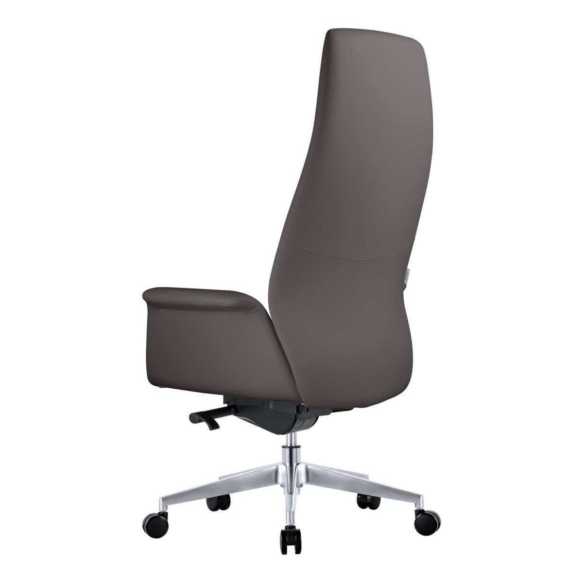 Summit High-Back Conference Office Chair with Aluminum Frame Grey Office Chair Leisuremod