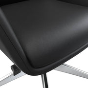 Summit High-Back Conference Office Chair with Aluminum Frame Black Office Chair Leisuremod
