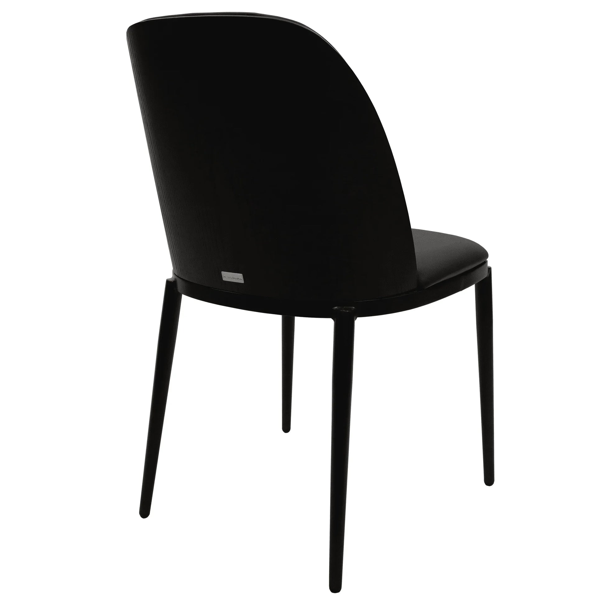 Tule Dining Side Chair with Upholstered Seat and Powder-Coated Steel Frame Set of 2 - Elax Furniture