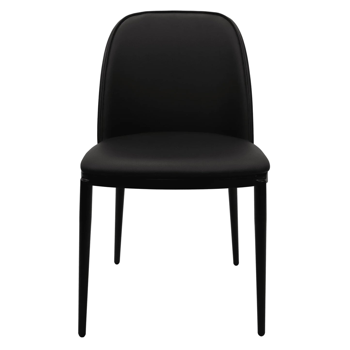 Tule Dining Side Chair with Upholstered Seat and Powder-Coated Steel Frame Set of 2 - Elax Furniture