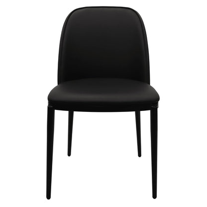 Tule Dining Side Chair with Upholstered Seat and Powder-Coated Steel Frame Set of 2 - Elax Furniture