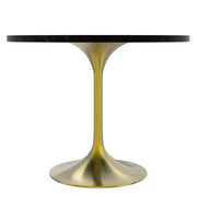 Verve 5-Piece Dining Set with 36" Round MDF Top Table and 4 Leather/Suede Fabric/Velvet Dining Side Chairs - Elax Furniture