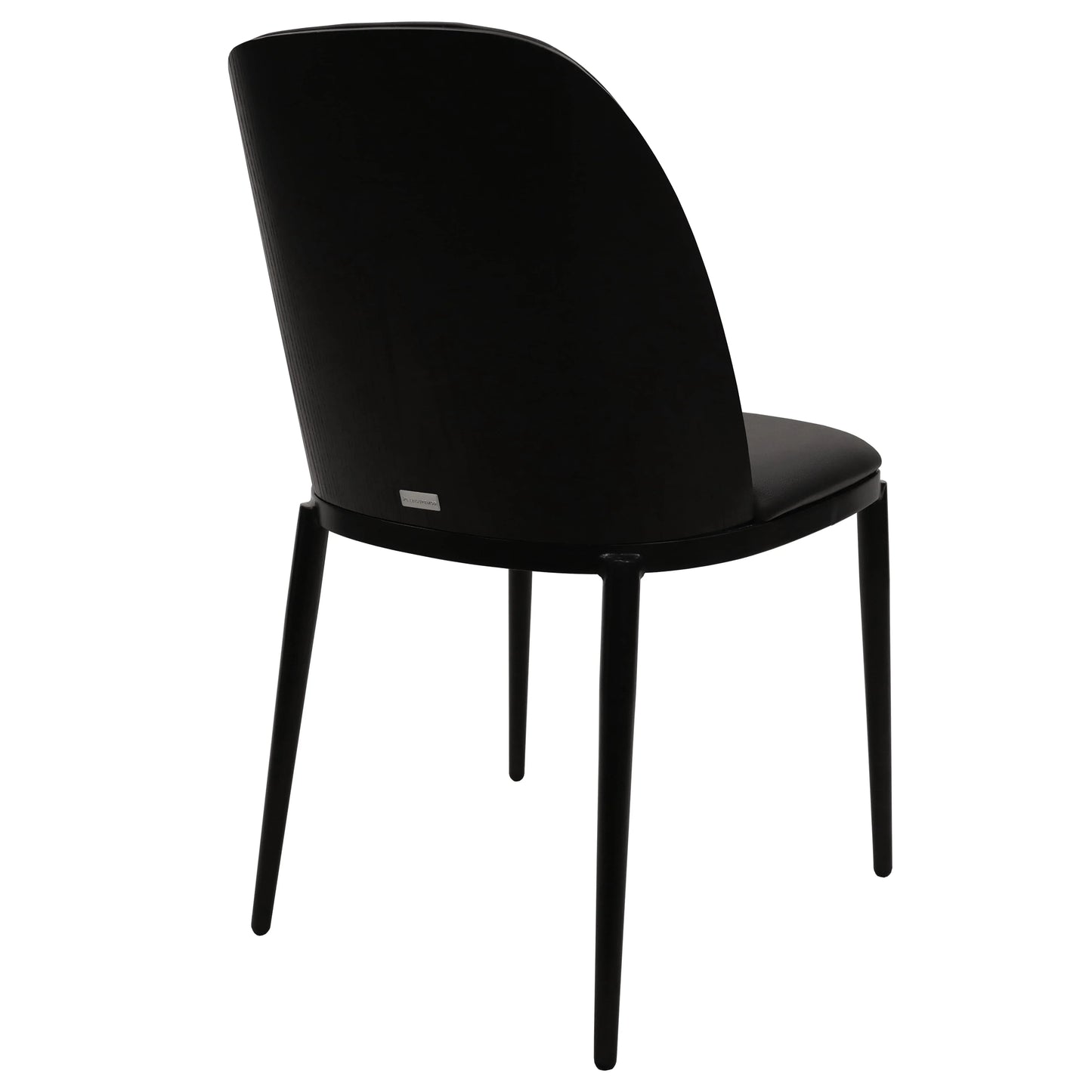Voren 7-Piece Dining Set with 55" Rectangular Dining Table in Black Glass Top and 6 Leather/Velvet/Suede Fabric Dining Chairs - Elax Furniture