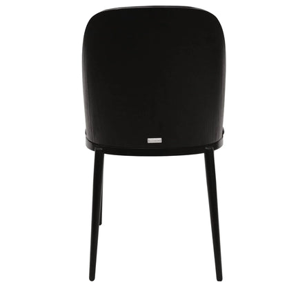 Tule Dining Side Chair with Upholstered Seat and Powder-Coated Steel Frame - Elax Furniture