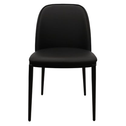 Tule Dining Side Chair with Upholstered Seat and Powder-Coated Steel Frame - Elax Furniture