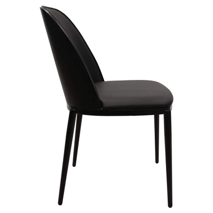 Tule Dining Side Chair with Upholstered Seat and Powder-Coated Steel Frame - Elax Furniture