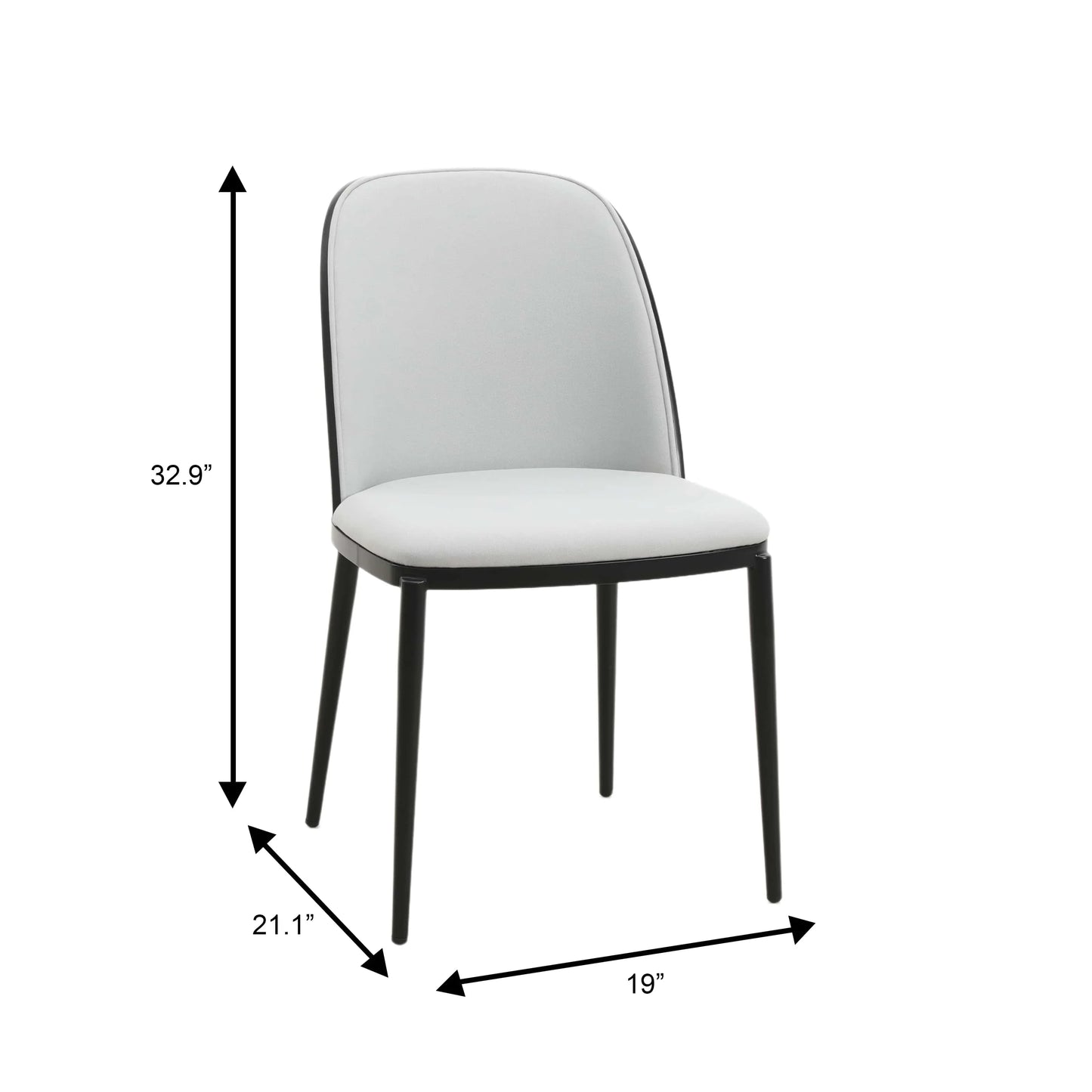 Verve 5-Piece Dining Set with 36" Round MDF Top Table and 4 Leather/Suede Fabric/Velvet Dining Side Chairs - Elax Furniture